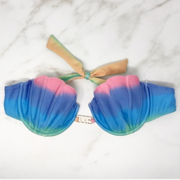 Wildfox Other - Wildfox Mermaid Tie Dye Shell Bikini Top